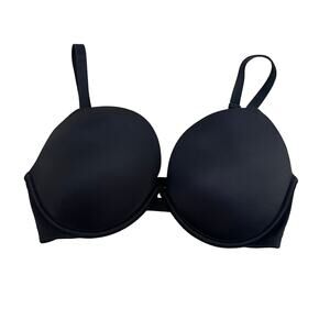 Victoria’s Secret PINK Black Push-Up Bra 34DD Lightly Lined Underwire